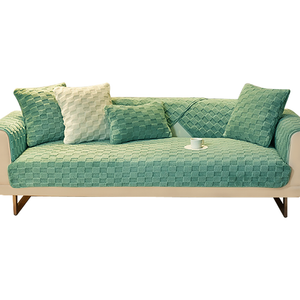 Sofa Towel Super Soft Green Velvet Plush Non Slip Sectional Covers