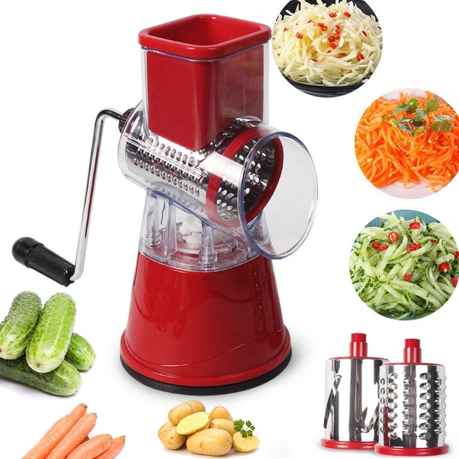 Manual Multifunctional Round Mandoline Slicer Grater