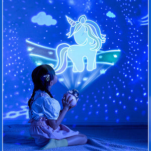 Night Light Projector For Kids Nursery With Space Rotation Usb Rechargeable Led Lamp