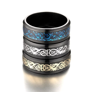 Dragon Pattern Men Stainless Steel Rings Jewellery