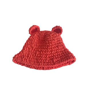 Wool Hat With Cute Devil Mask Horns And Dome Crown For Warmth Style