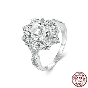 Veile Studios Silver Charm Two Carat Moissanite Diamond Ring Pure Proposal