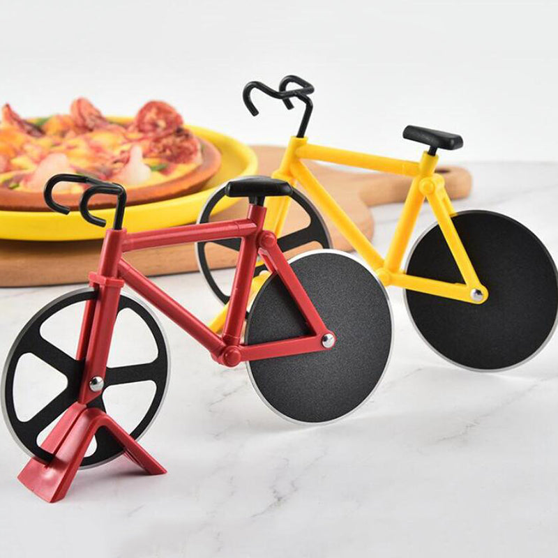 Novelty Cute Stainless Steel Bicycle Pizza Cutter Kitchen Gadget