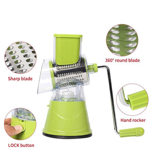 Manual Multifunctional Round Mandoline Slicer Grater