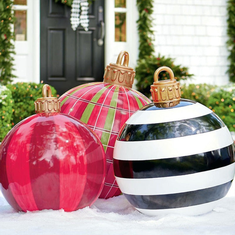 Giant Christmas Ornament Ball Outdoor Pvc 60Cm Inflatable Bauble