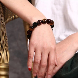 Veile Studios Tiger Eye Natural Crystal Stone Buddha Bead Bracelet Fashion Jewellery