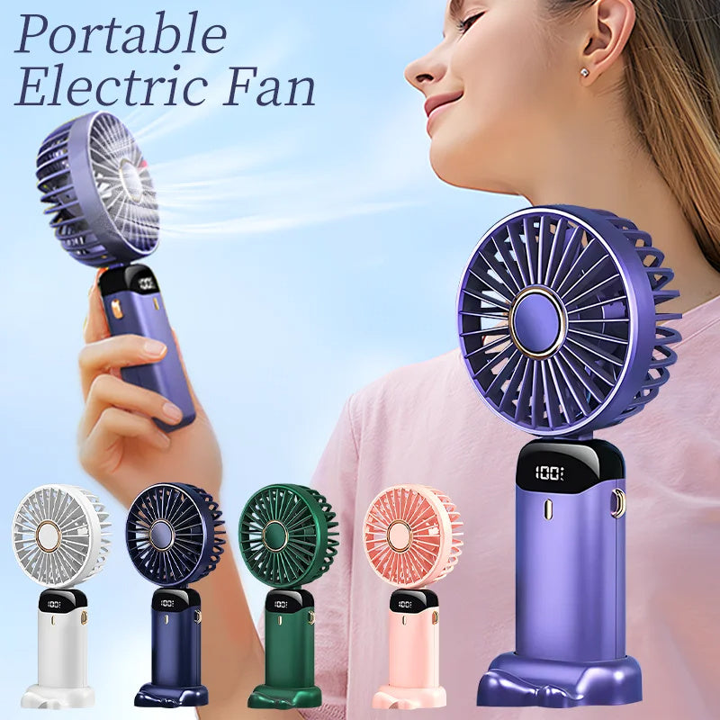 Usb Rechargeable Mini Portable Handheld Electric Fan Neck Hanging Outdoor