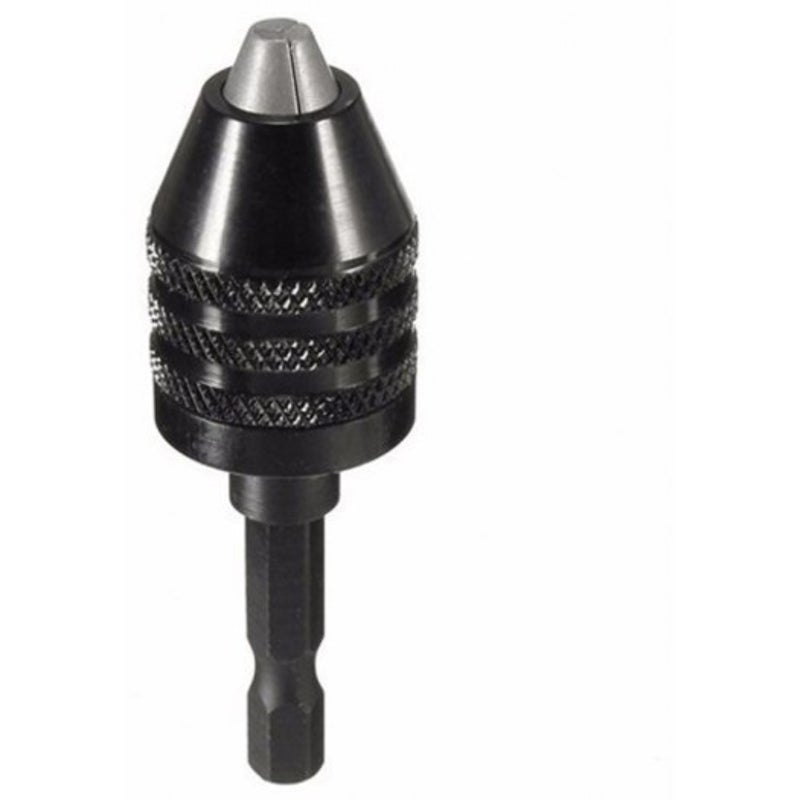 1 / 4 Inch Hex Shank Keyless Drill Chuck Quick Change Adapter Converter 0.3 6.5Mm Black