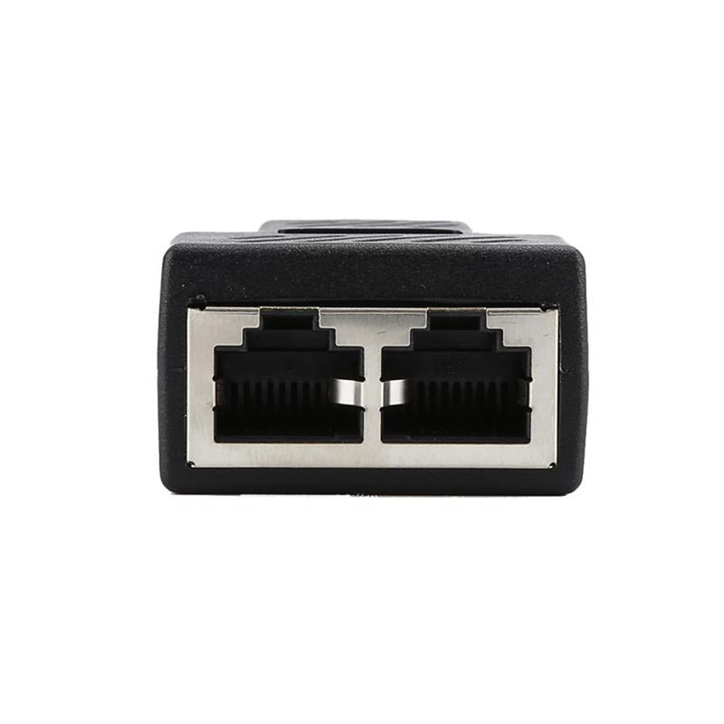 1 To 2 Lan Ethernet Network Splitter Adapter Connector Rj45 Extender Plug Adaptador