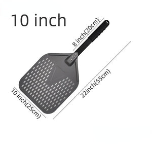 Pizza Shovel 25 Centimetre X 55 Dark Grey Perforated Peel With Metal Handle