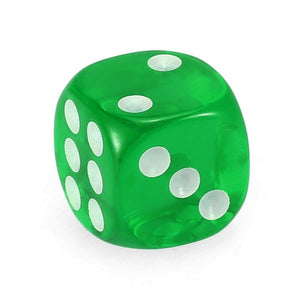 10 Pcs 14Mm Transparent Dice Dark Green