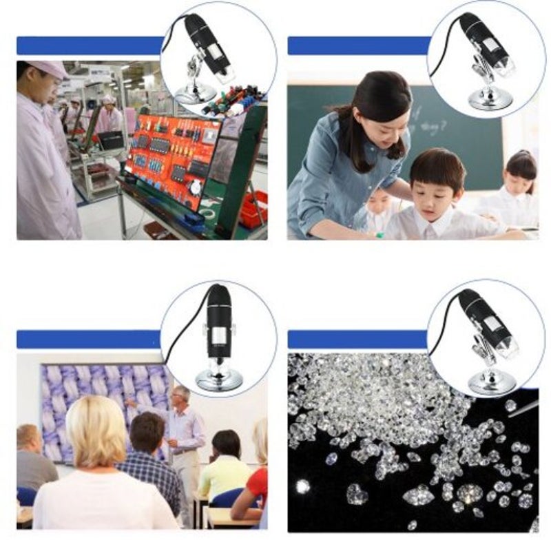 1000X Wireless Wifi Digital Electron Microscope Black