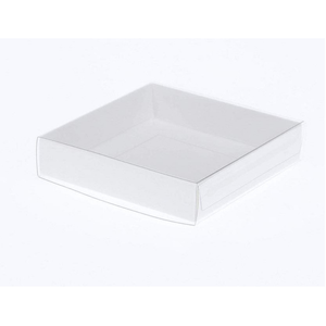 100 Pack Of 10Cm Square Invitation Coaster Favor Function Product Presentation Cookie Biscuit Patisserie Gift Box - 2Cm