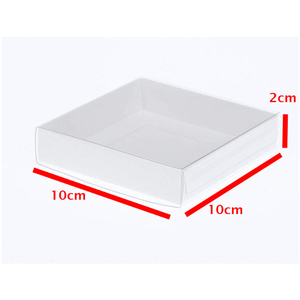 100 Pack Of 10Cm Square Invitation Coaster Favor Function Product Presentation Cookie Biscuit Patisserie Gift Box - 2Cm