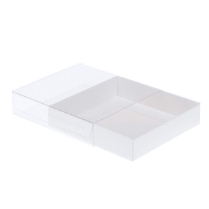 100 Pack Of 10Cm Square Invitation Coaster Favor Function Product Presentation Cookie Biscuit Patisserie Gift Box - 2Cm