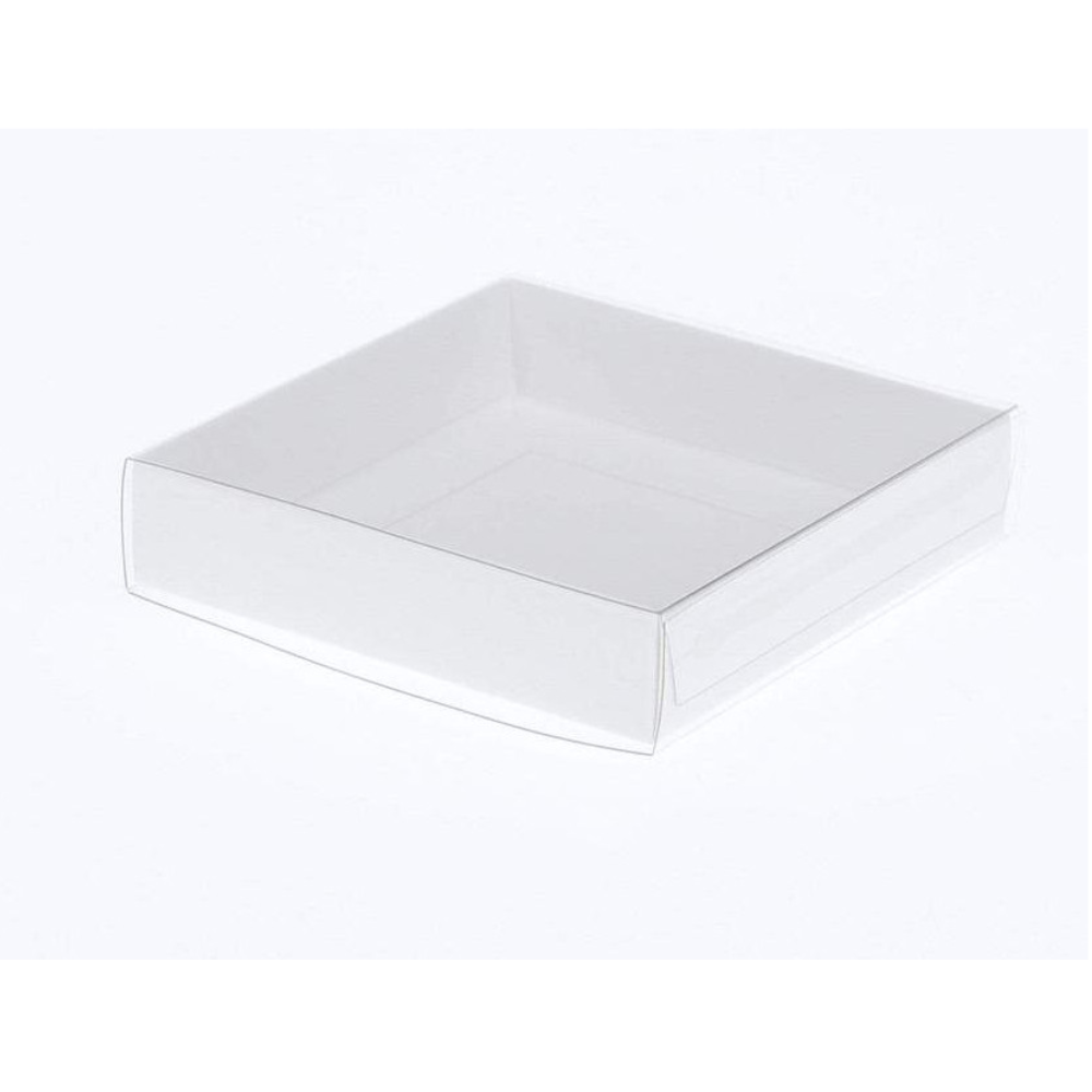 100 Pack Of 10Cm Square Invitation Coaster Favor Function Product Presentation Cookie Biscuit Patisserie Gift Box - 4Cm