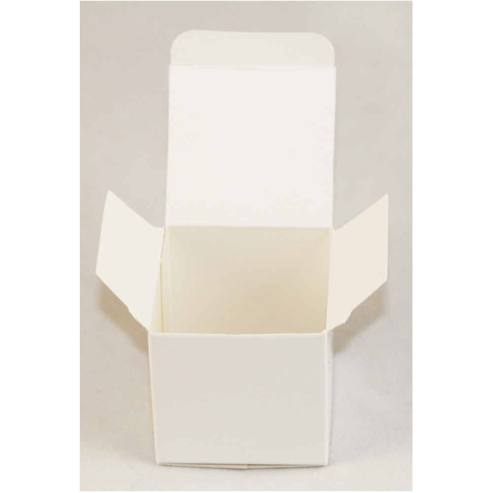 100 Pack Of White 5Cm Square Cube Card Gift Box - Folding Packaging Small Rectangle/Square Boxes For Wedding Jewelry Par