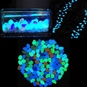 Garden Ornaments 100X 200X 400X Glow In The Dark Pebbles Luminous Stones Colourful Decoration