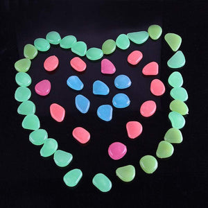 Garden Ornaments 100X 200X 400X Glow In The Dark Pebbles Luminous Stones Colourful Decoration