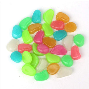 Garden Ornaments 100X 200X 400X Glow In The Dark Pebbles Luminous Stones Colourful Decoration