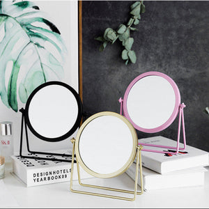 Bedroom Makeup Mirror With Iron Frame And Clear Surface For Dressing Needs