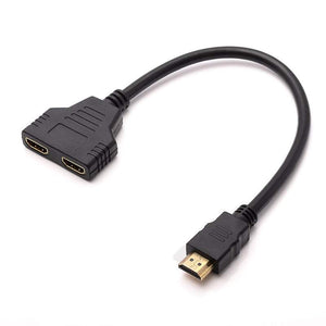 Photography Videography 1080P Hdmi Male To Dual Female 2 Splitter Adapter Cable For Hdtv Signal One At Two Outputs