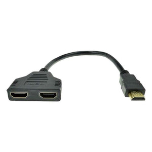 Photography Videography 1080P Hdmi Male To Dual Female 2 Splitter Adapter Cable For Hdtv Signal One At Two Outputs