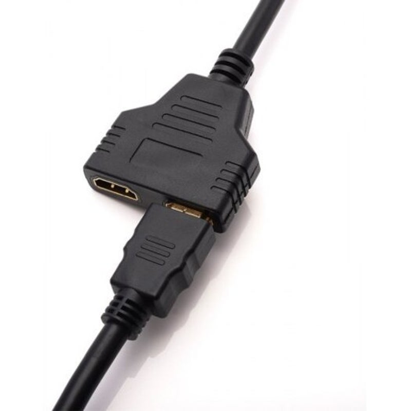 1080P Hdmi Port Male To 2 Female In Out Splitter Cable Adapter Black