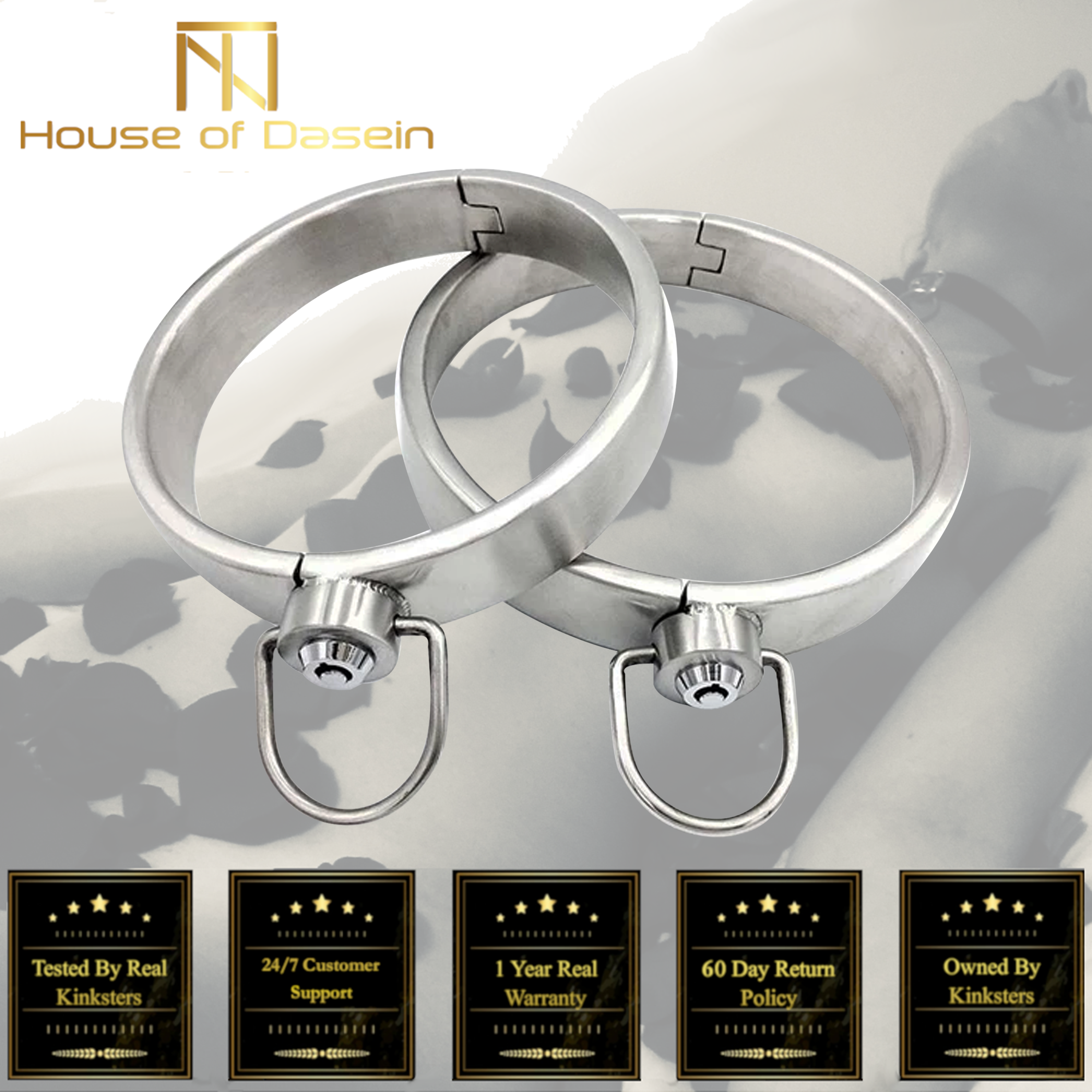 House Of Dasein Solid Stainless Steel Lockable Slave Collar Bdsm Bondage Restraints