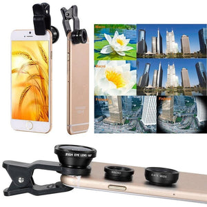 10Pcs 8X Mobile Phone Lens Kit Black