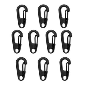 10Pcs D2 Zinc Alloy Carabiner Black