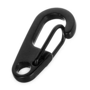 10Pcs D2 Zinc Alloy Carabiner Black