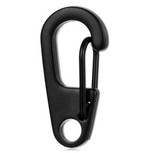 10Pcs D2 Zinc Alloy Carabiner Black