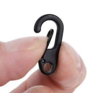 10Pcs D2 Zinc Alloy Carabiner Black