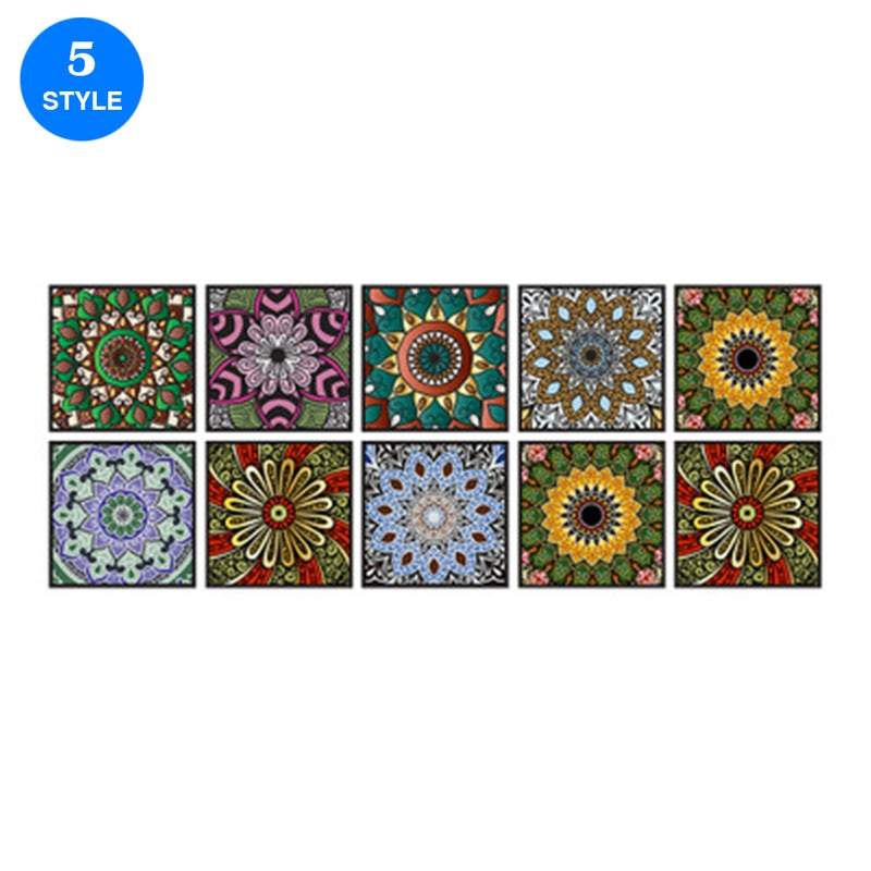 Tile Stickers Moroccan Style Wall 10Pcs / Set Self Adhesive Home Dcor 15X15cm