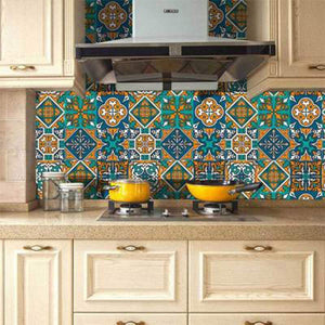 Tile Stickers Moroccan Style Wall 10Pcs / Set Self Adhesive Home Dcor 15X15cm