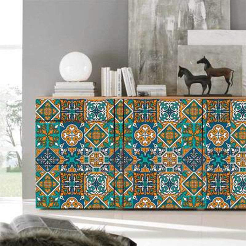 Tile Stickers Moroccan Style Wall 10Pcs / Set Self Adhesive Home Dcor 15X15cm