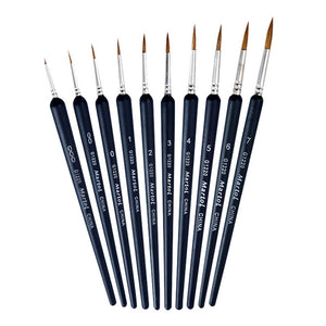 10Pcsset Premium Quality Paint Brush Set Weasel Hair Miniature Hook Line Pen For Detail Art Painting Nail Drawing