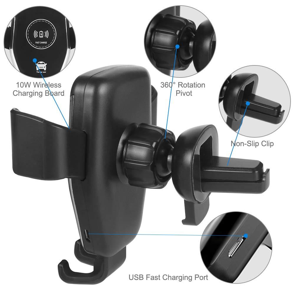 Wireless Phone Chargers 10W Qi Fast Car Mount Holder Stand