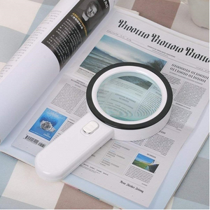 10X Illuminated Large Magnifier Handheld 12 Led Lighted Magnifying Glass For Seniors Reading Jewelry