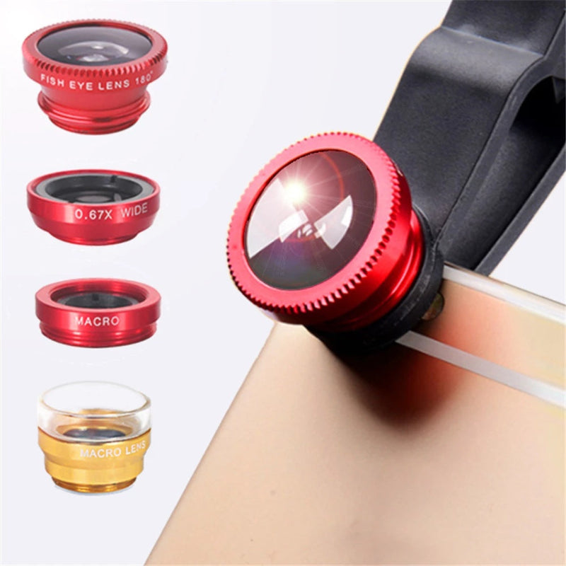 Phone Lens Fisheye 0.67X Wide Angle Zoom Camera Kit For Photography Enthusiasts