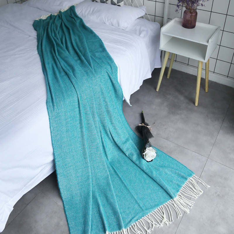 115Cm X 200Cm Warm Cozy Knitted Throw Blanket Teal