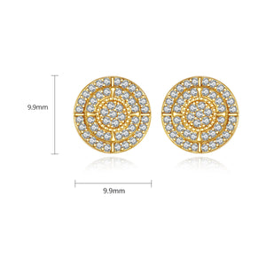 Veile Studios European And American Copper Inlaid Zircon Earrings For Men Women