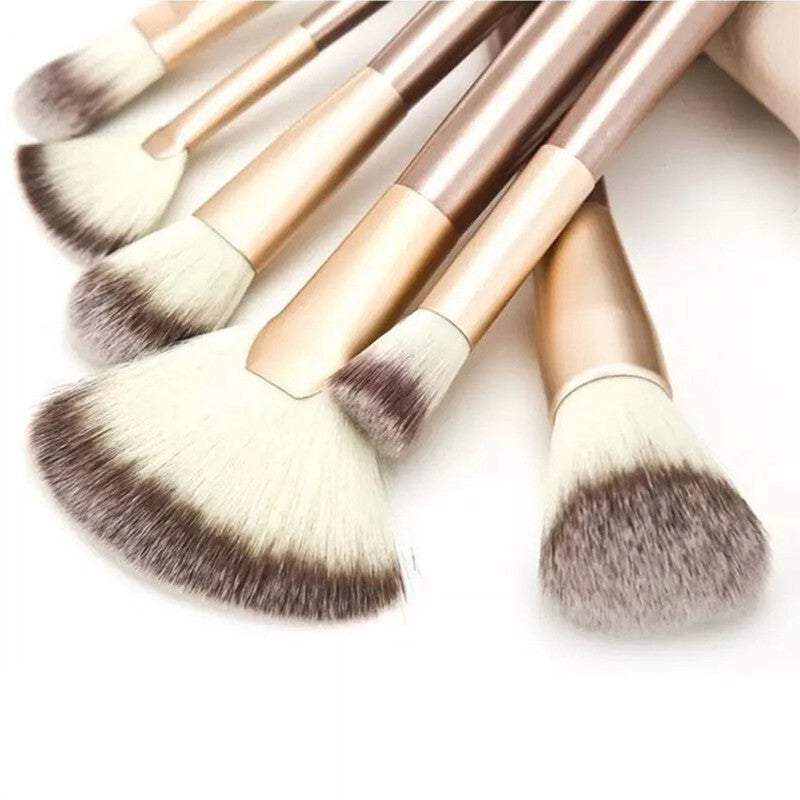 Makeup Brushes Elegant Champagne Gold Up Set Cosmetic Tools