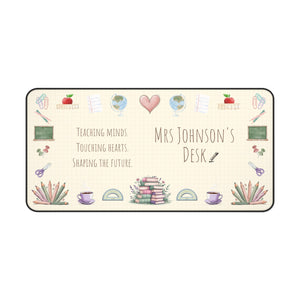 Personalized Teacher Desk Mat Cute Classroom Decor Gift for Teachers Custom Desk Accessory Inspirational Mouse Pad