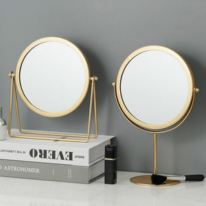 Bedroom Makeup Mirror With Iron Frame And Clear Surface For Dressing Needs