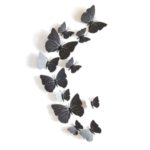 Hod Health And Home 12 Pcs / Set Rainbow Colourful 3D Pvc Butterfly Wall Sticker Decor