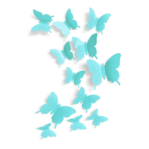 Hod Health And Home 12 Pcs / Set Rainbow Colourful 3D Pvc Butterfly Wall Sticker Decor