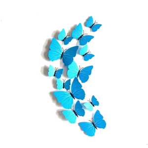 Hod Health And Home 12 Pcs / Set Rainbow Colourful 3D Pvc Butterfly Wall Sticker Decor