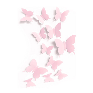 Hod Health And Home 12 Pcs / Set Rainbow Colourful 3D Pvc Butterfly Wall Sticker Decor